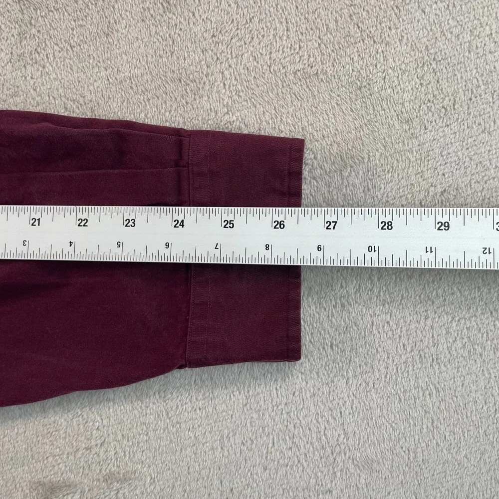 Polo Ralph Lauren Oxford Shirt Men 2XL Maroon Classic Fit Pony Long Sleeve Prepp